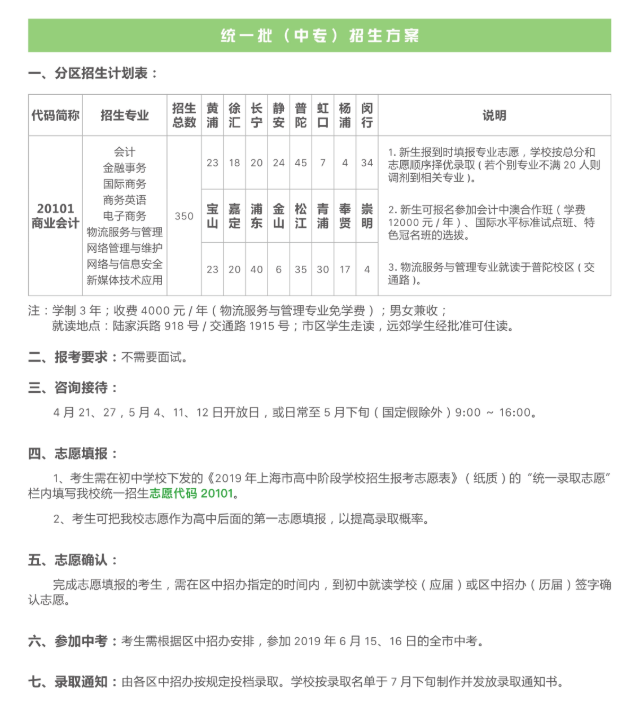2019年上海商業(yè)會(huì)計(jì)學(xué)校招生簡(jiǎn)章
