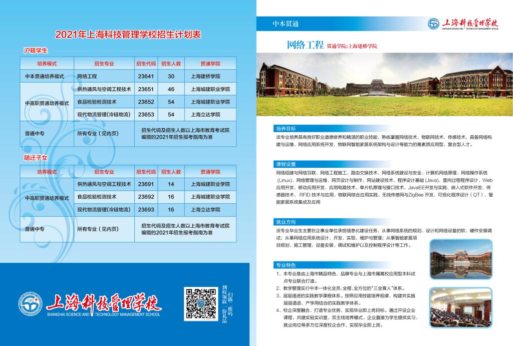 2021年上海科技管理學(xué)校招生簡章