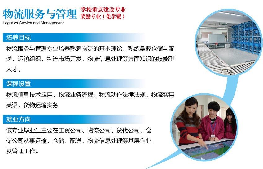 上?？萍脊芾韺W校物流服務與管理專業(yè)